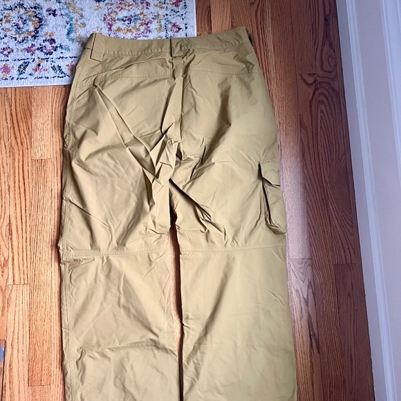 North Face Steep Tech Ski Snow Pants Mens L Tan Mustard Lined Winter Ultrex - Picture 3 of 4